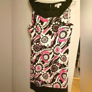 Floral Black and Pink Dress